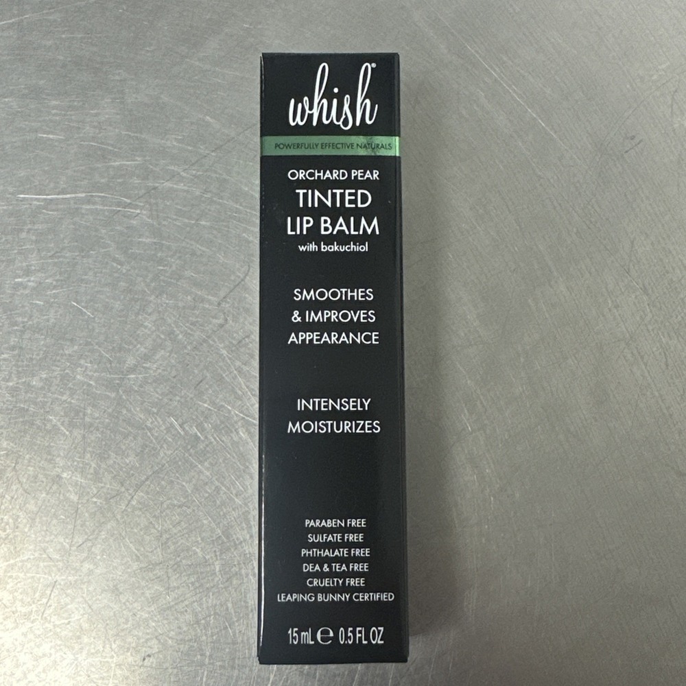 Whish Tinted Lip Balm Bakuchiol 0.5 oz New in Box‎ Orchard Pear Natural Gentle